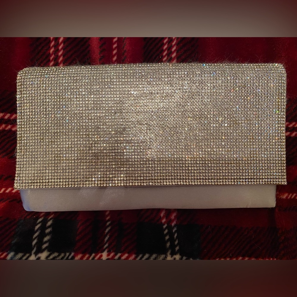 Inc silver rhinestone bag